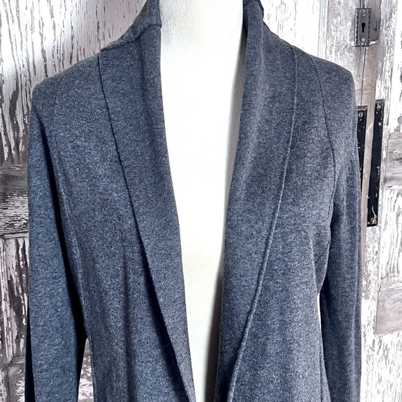 WEATHERPROOF VINTAGE CASHMERE BLEND CARDIGAN SZ SM SOFT HEATHERED GRAY EUC - Picture 4 of 8
